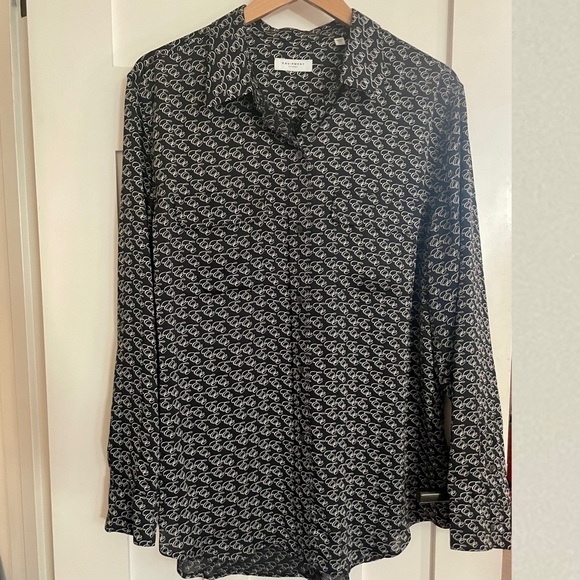 Equipment Logo Signature Satin Button-Up Blouse. Size XXL. Like new! - Picture 4 of 9